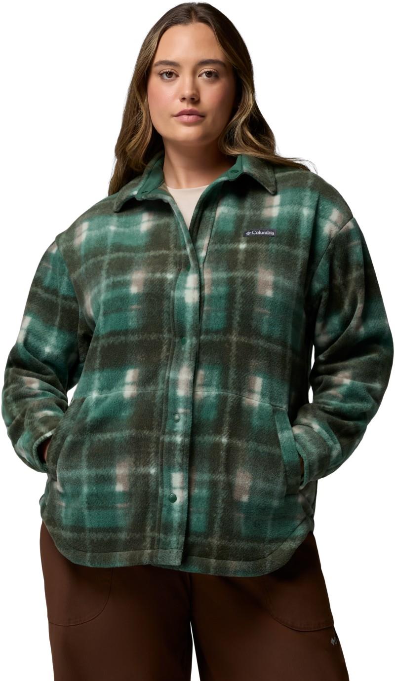 Benton Springs Shirt Jacket II, Extended - Womens - rain forest omblur 1