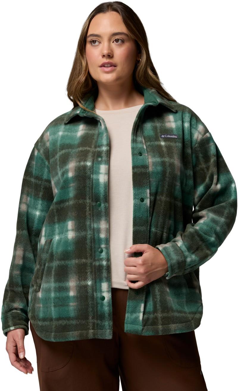 Benton Springs Shirt Jacket II, Extended - Womens - rain forest omblur 1