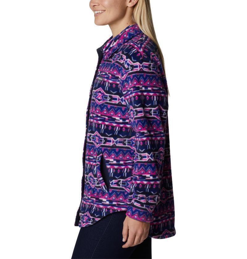 Benton Springs Shirt Jacket - Womens - Dark Sapphire 80s Stripe Print 2