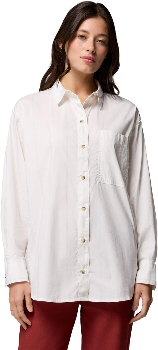 Bijou Hills Oversize LS Woven Shirt - Womens - sea salt / double stripe 1