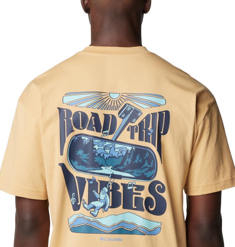 Black Butte Graphic Tee - Mens - Light Camel / Road Trip Vibes 3