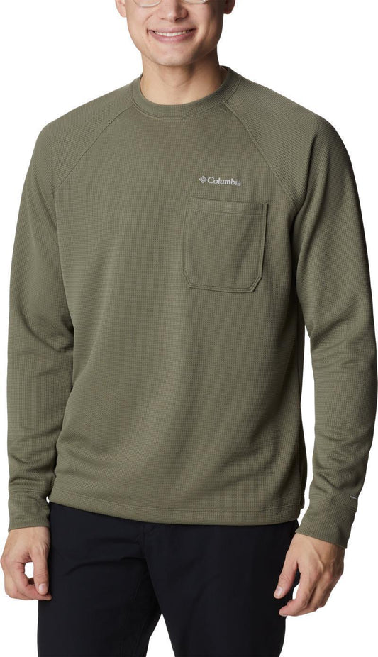 Black Mesa Waffle Knit Crew - Mens - Stone Green 1