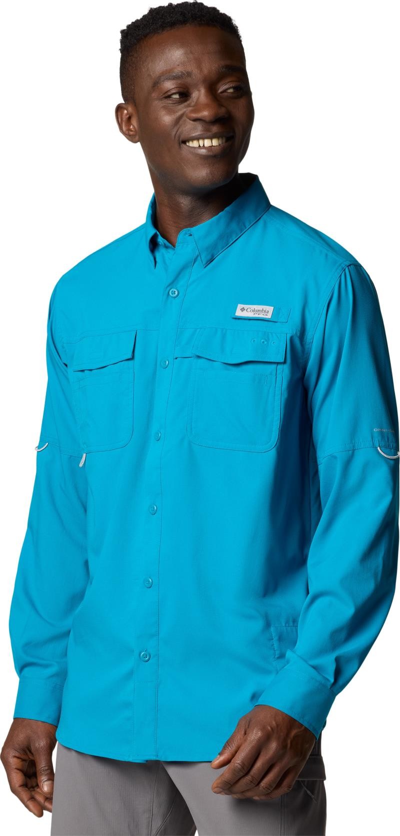 Blood And Guts V LS Shirt - Mens - blue echo 1