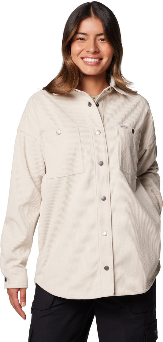 Blue Point Creek Corduroy Shirt Jacket, Extended - Womens - Dark Stone 1