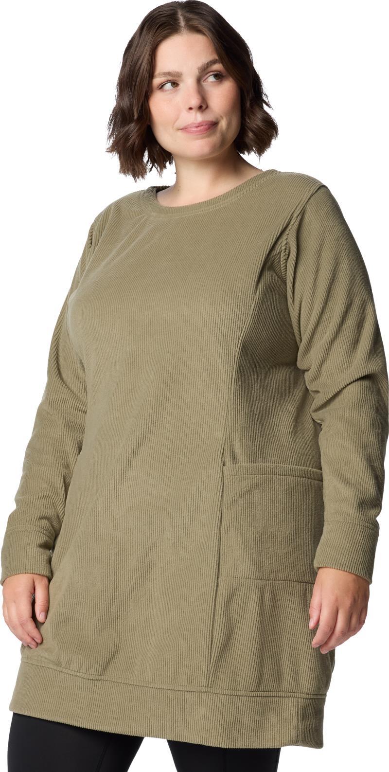 Blue Point Creek Fleece Dress, Extended - Womens - stone green 1