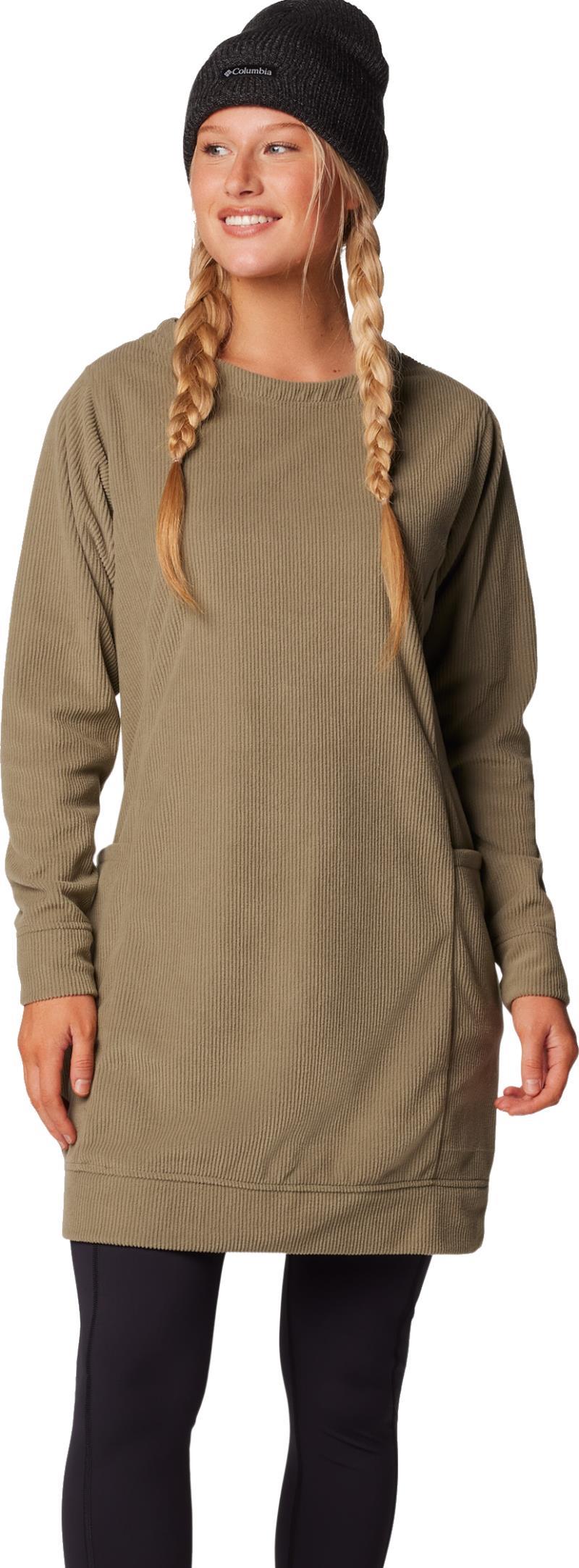 Blue Point Creek Fleece Dress - Stone Green 2
