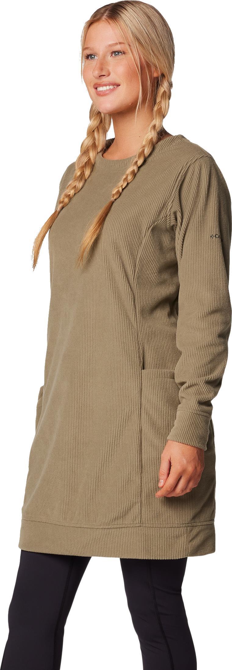Blue Point Creek Fleece Dress - Stone Green 3
