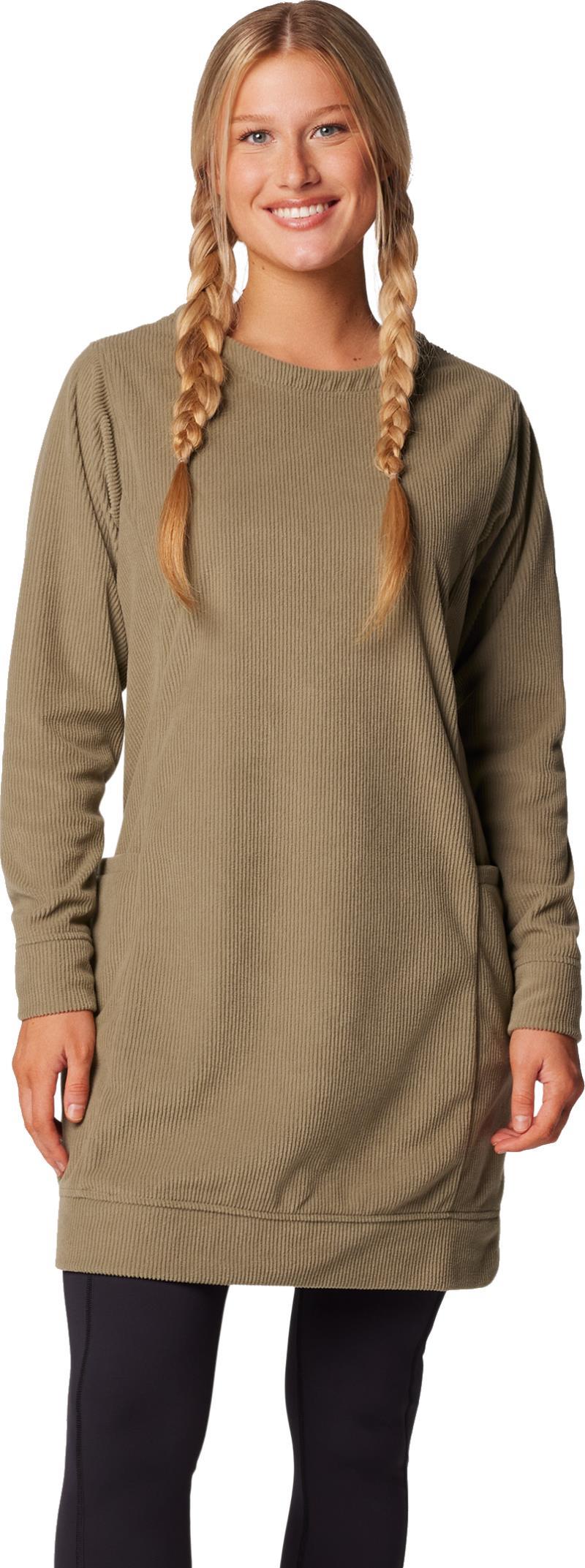 Blue Point Creek Fleece Dress - Stone Green 1