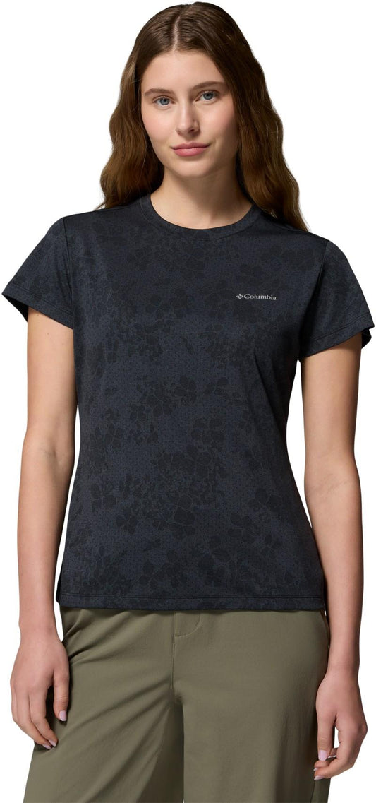Bluebird Canyon II SS Crew - Womens - black / florage jacquard 1