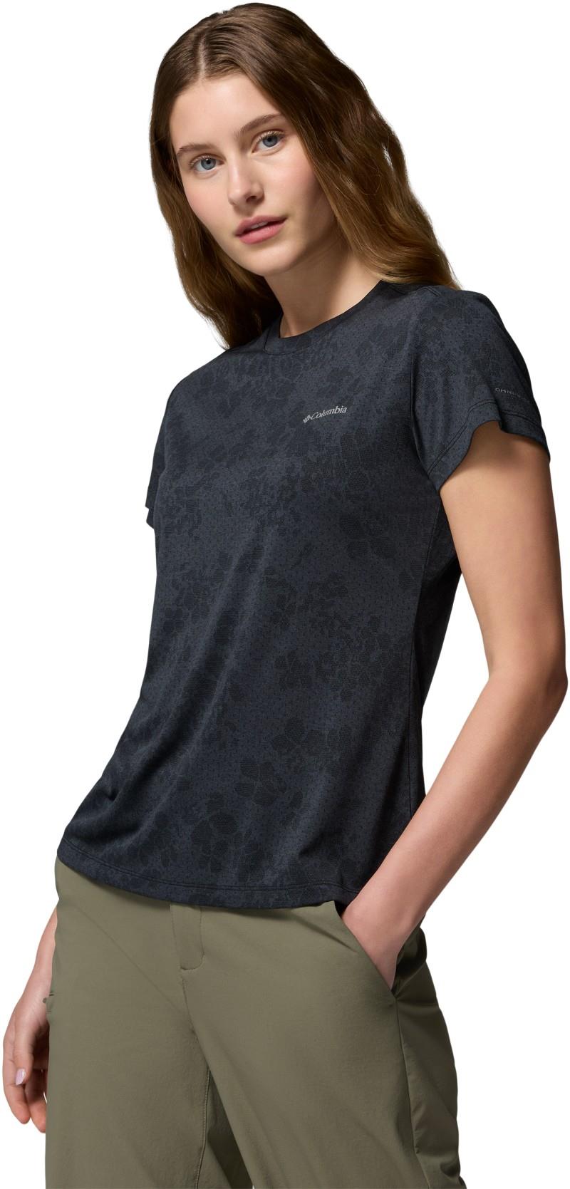 Bluebird Canyon II SS Crew - Womens - black / florage jacquard 1
