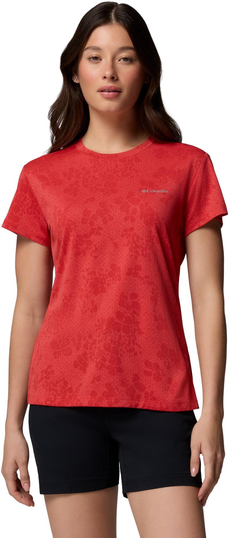 Bluebird Canyon II SS Crew - Womens - poppy red / florage jacquard 1