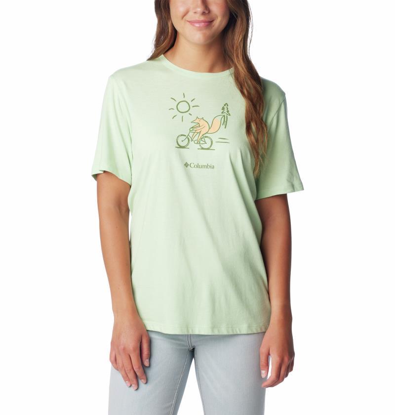 Bluebird Day Relaxed Crew Neck - Womens - Sage Leaf Heather / Foxy Peddle 1