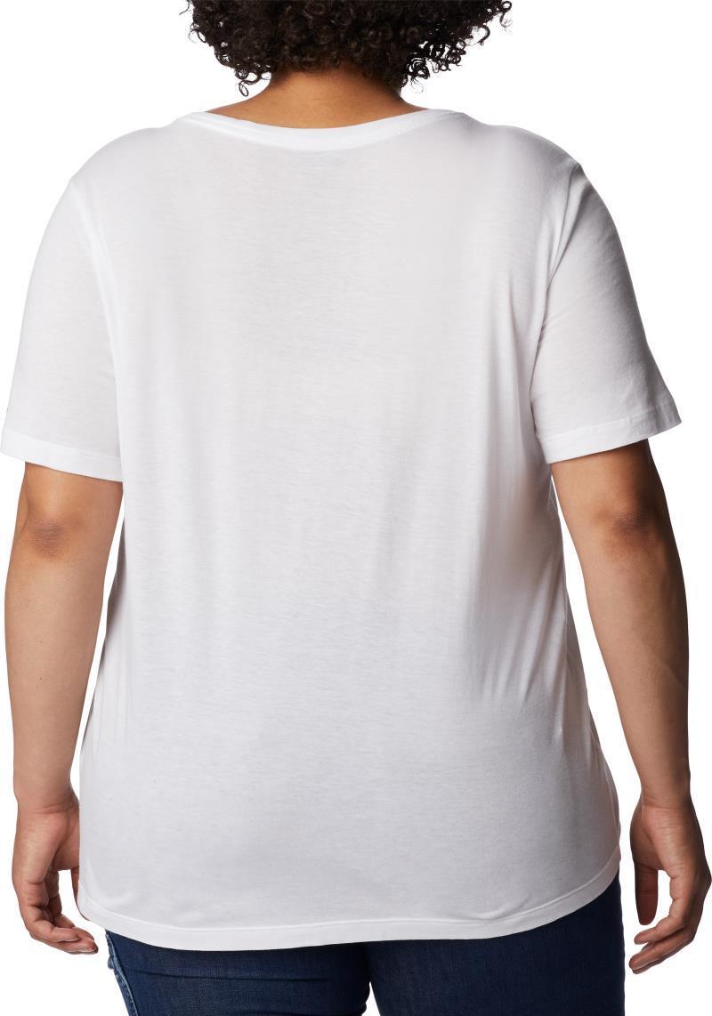 Bluebird Day Relaxed V-Neck, Extended - Womens - White / Typhoon Blooms Framed 4
