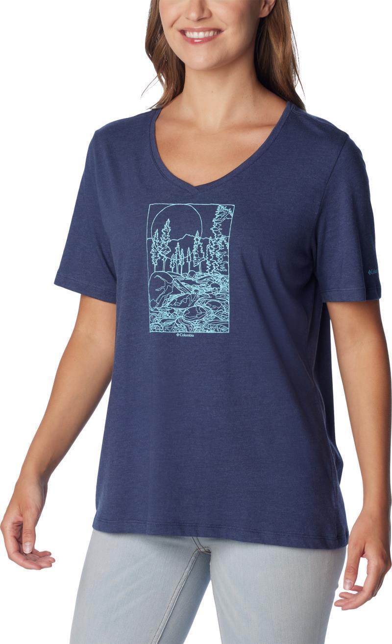 Bluebird Day Relaxed V-Neck - Womens - Nocturnal Heather / Rocky Road 3