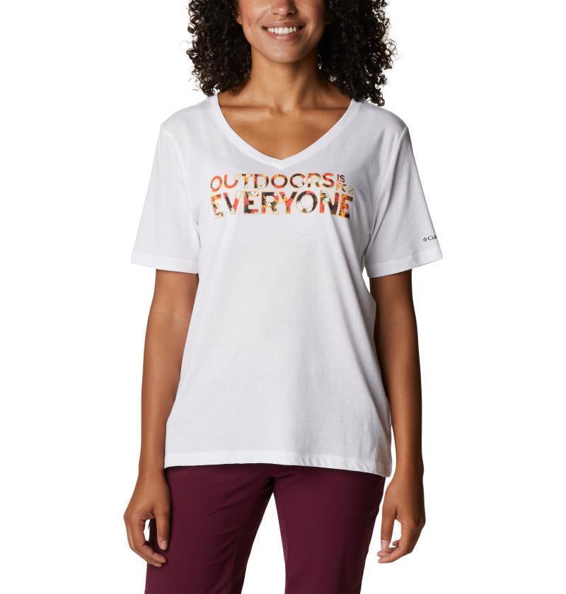 Bluebird Day Relaxed V-Neck - Womens - White / Be Outdoors 1