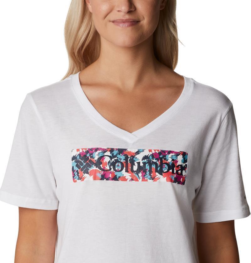 Bluebird Day Relaxed V-Neck - Womens - White / Typhoon Blooms Framed 5