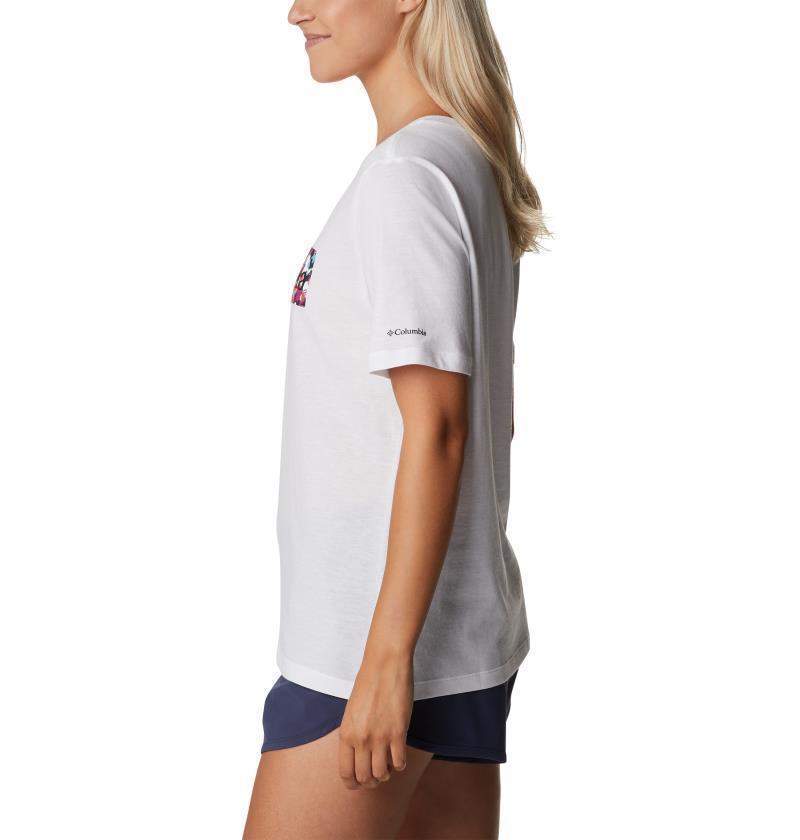 Bluebird Day Relaxed V-Neck - Womens - White / Typhoon Blooms Framed 3