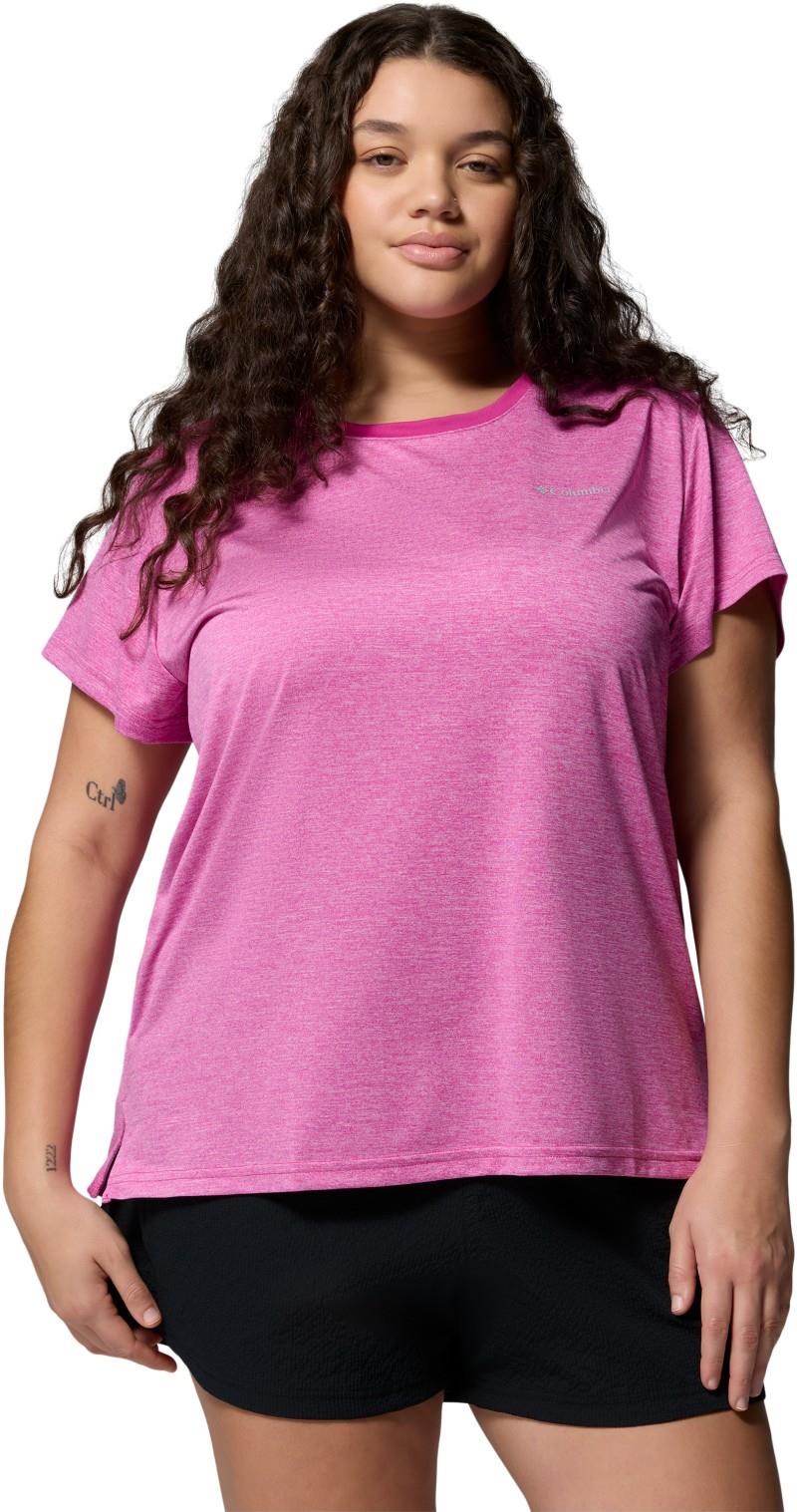 Bluevista Hill SS Crew, Extended - Womens - fuchsia heather 1