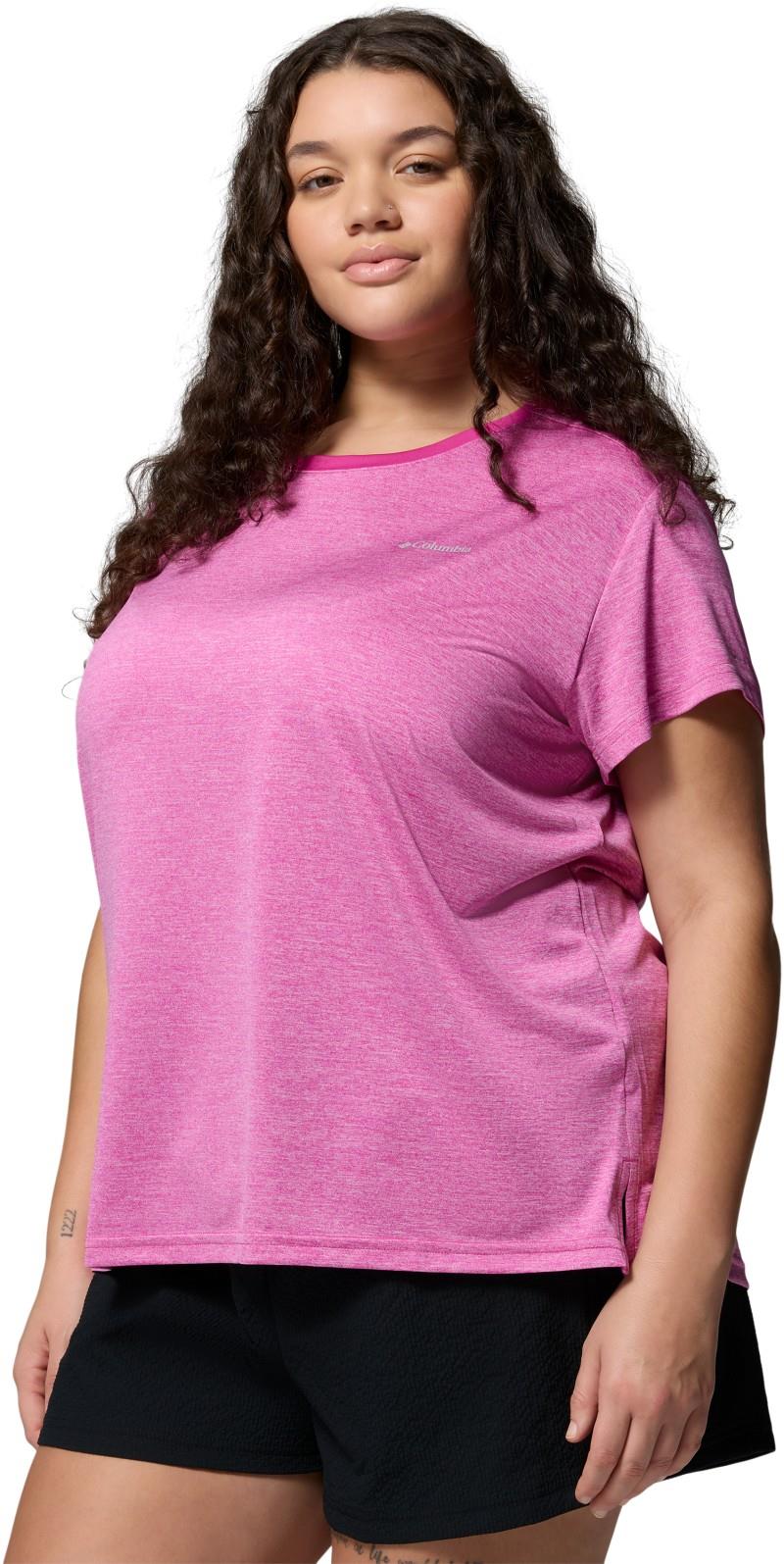 Bluevista Hill SS Crew, Extended - Womens - fuchsia heather 1