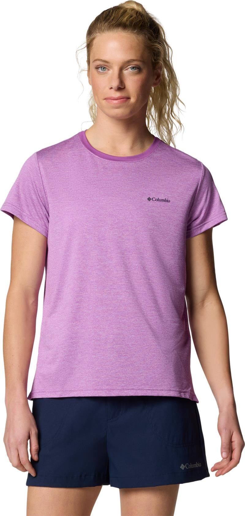 Bluevista Hill SS Crew - Womens - razzle heather 1