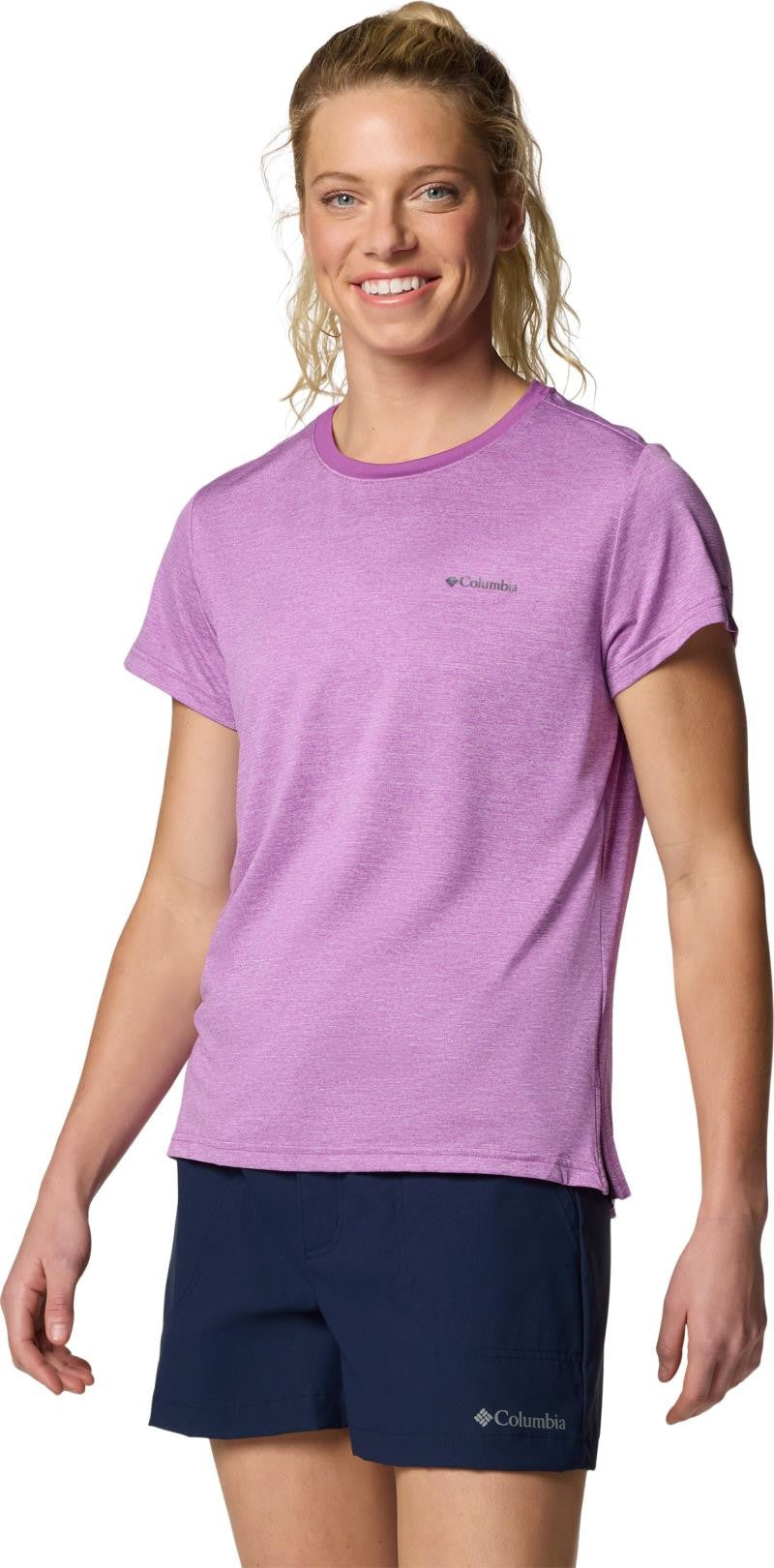 Bluevista Hill SS Crew - Womens - razzle heather 1