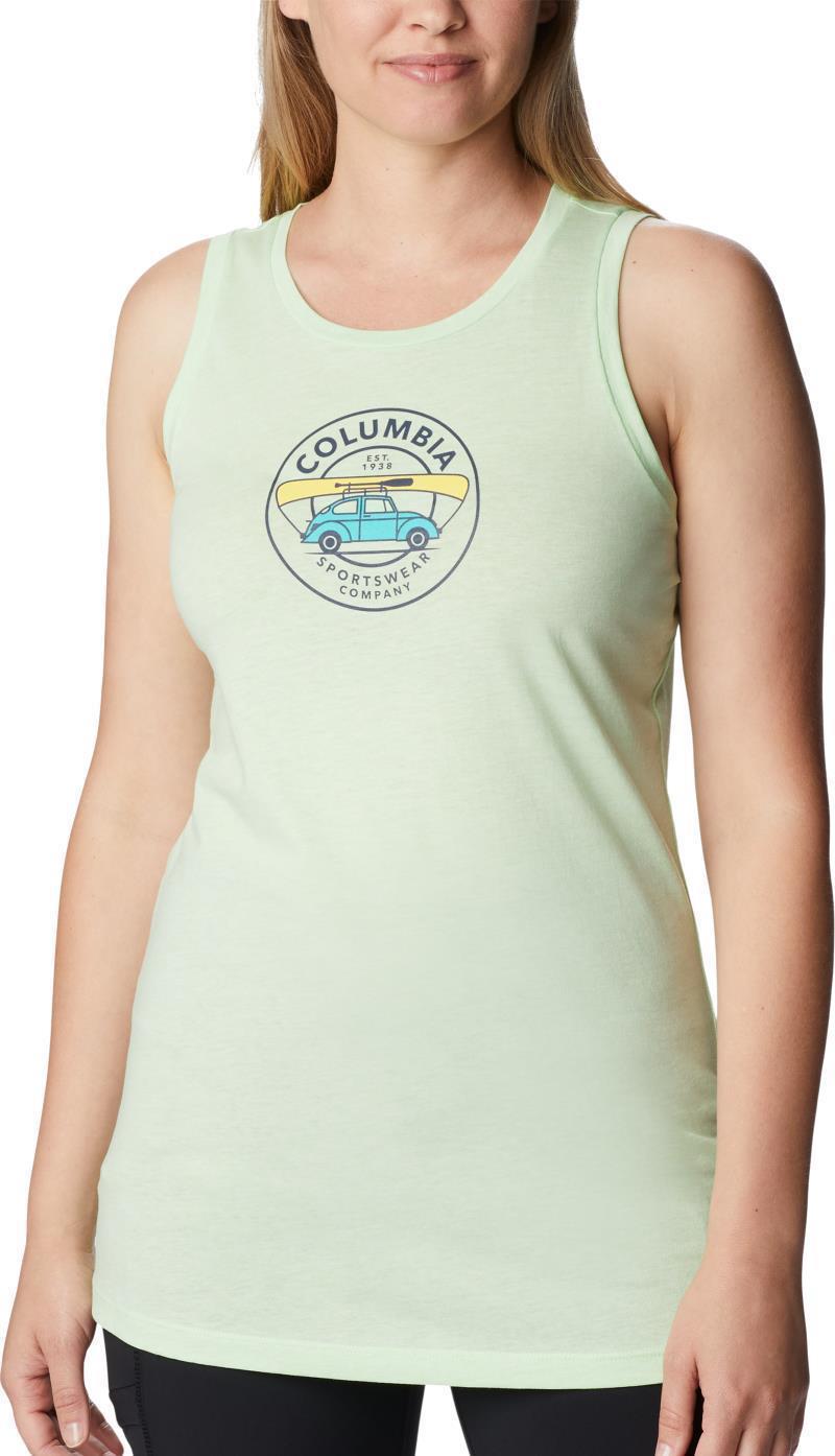 Bluff Mesa Tank, Extended - Womens - key west heather / journey to joy graphic 1