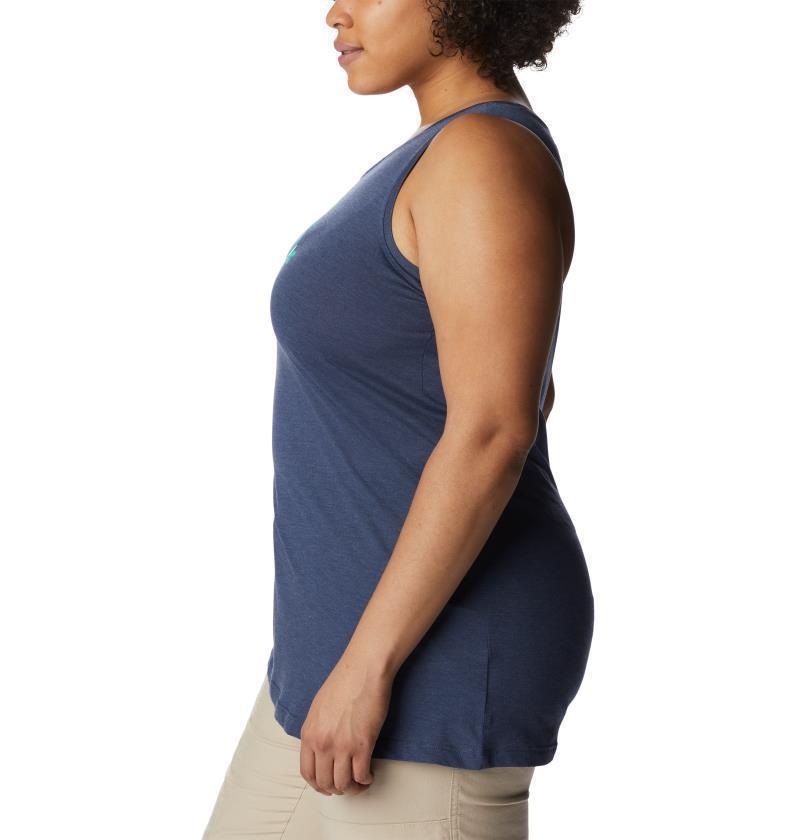 Bluff Mesa Tank, Extended - Womens - nocturnal heather / floral leafscape 1