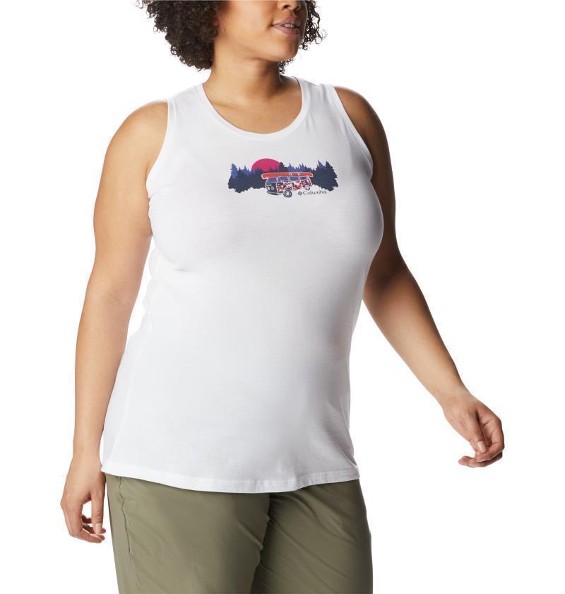 Bluff Mesa Tank, Extended - Womens - white / van life 3 1