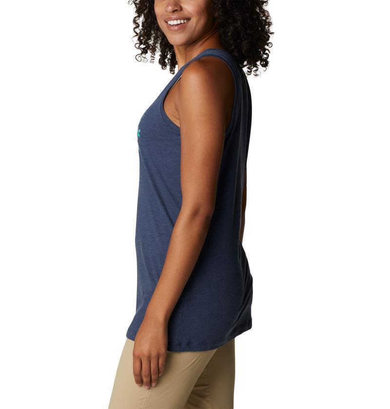 Bluff Mesa Tank - Womens - nocturnal heather / floral leafscape 1