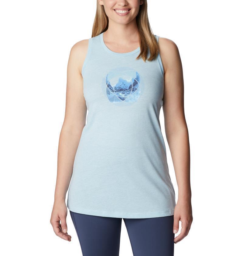 Bluff Mesa Tank - Womens - spring blue heather / mindful meditation grx 1