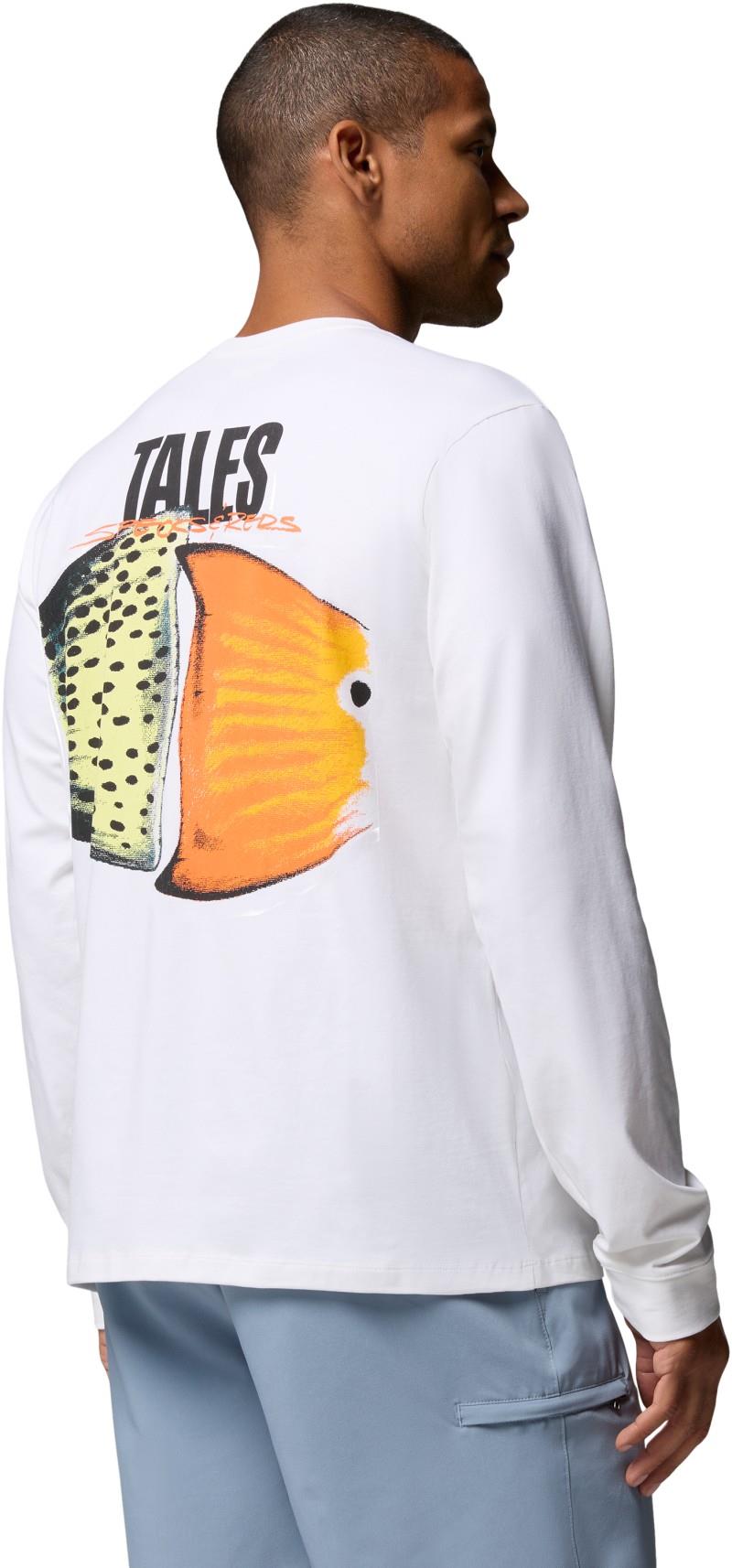 Bonefish Flats LS Tee - Mens - white / pfg heads and tails 1
