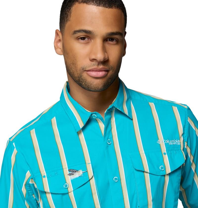 Bonefish Flats Printed SS Shirt - Mens - melonade bonefish flats stripe 1