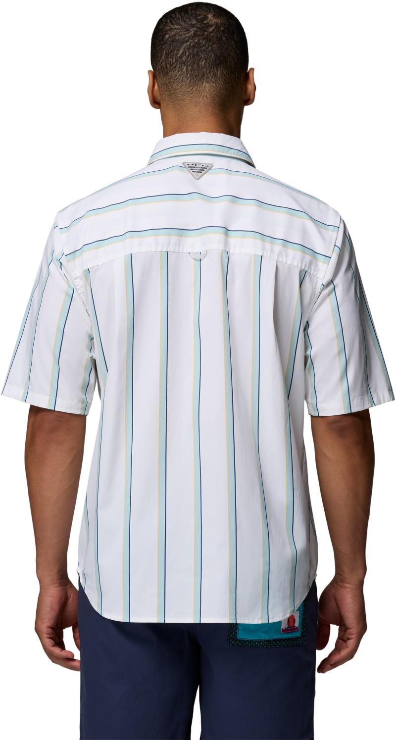 Bonefish Flats Printed SS Shirt - Mens - white bonefish flats stripe 1
