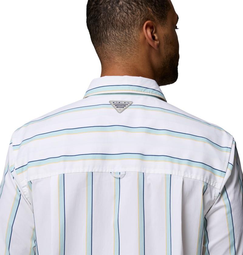 Bonefish Flats Printed SS Shirt - Mens - white bonefish flats stripe 1