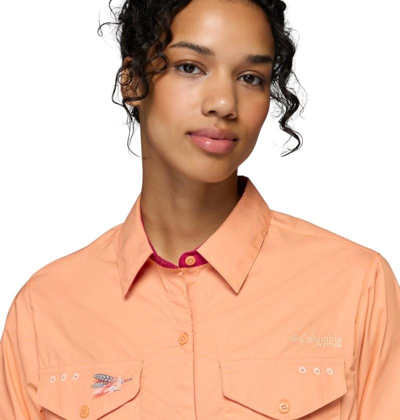 Bonefish Flats Woven SS - Womens - bright nectar / guava pink 1