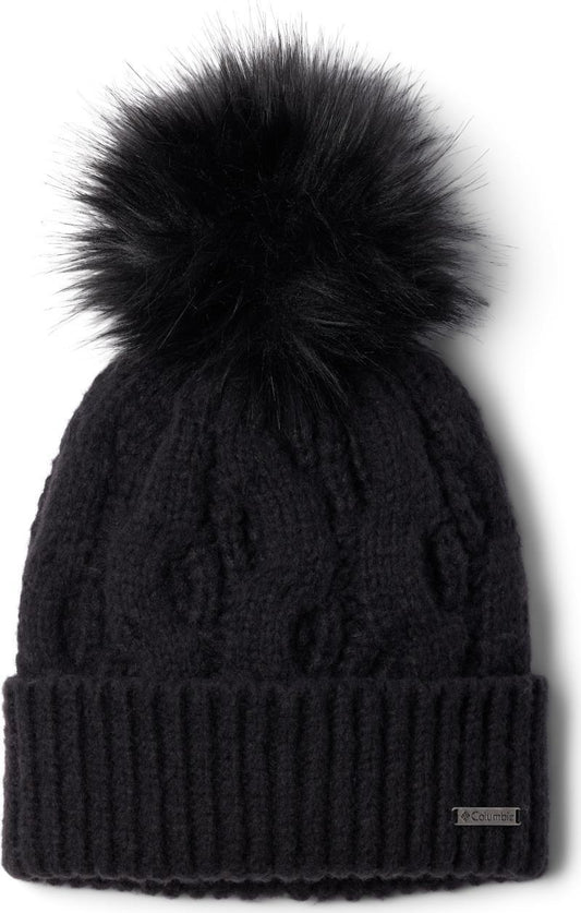 Boundless Days Cable Knit Pom Beanie - Womens - Black 1