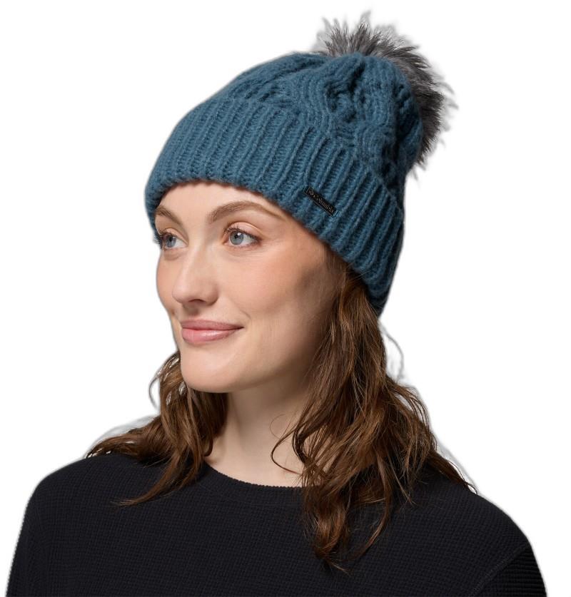 Boundless Days Cable Knit Pom Beanie - Womens - everblue 1