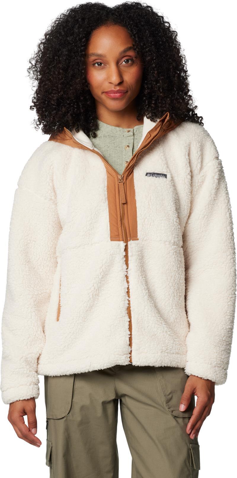 Boundless Discovery Hooded Sherpa - Womens - Chalk / Camel Brown 1