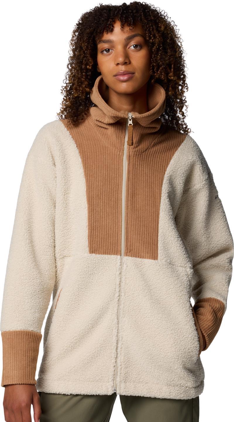 Boundless Trek Fleece Full Zip - Womens - dark stone / camel brown 1