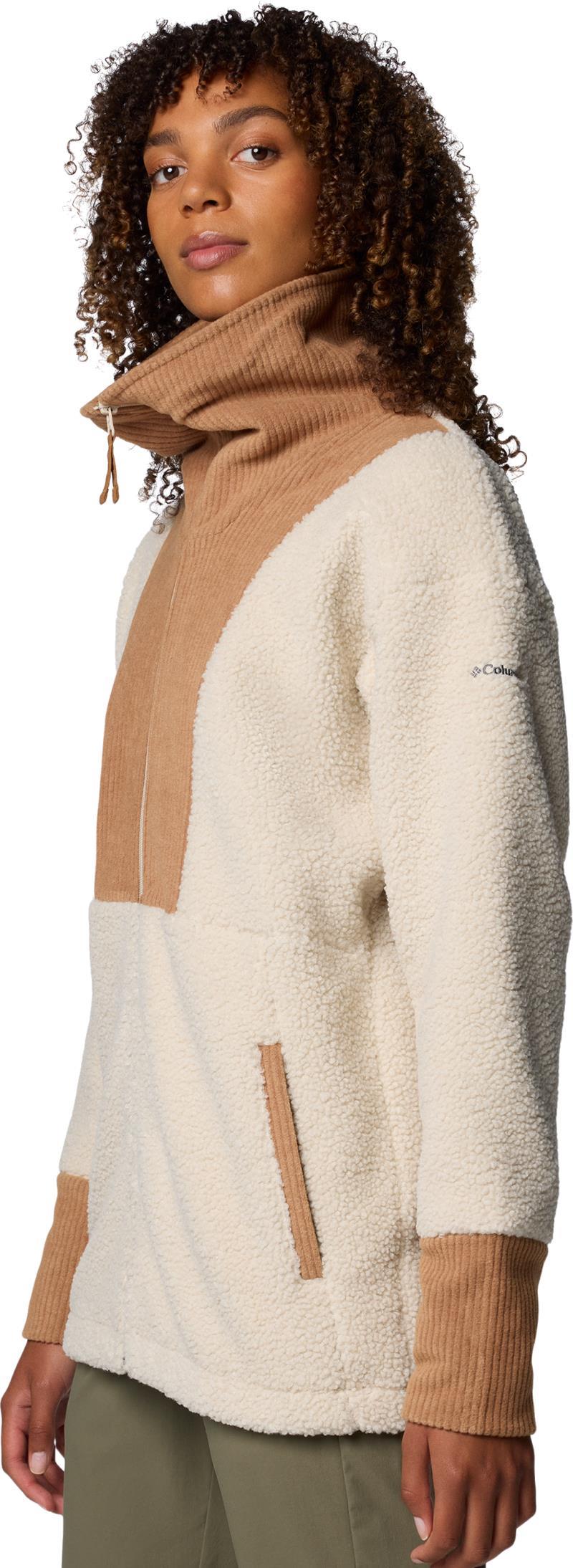 Boundless Trek Fleece Full Zip - Womens - dark stone / camel brown 1