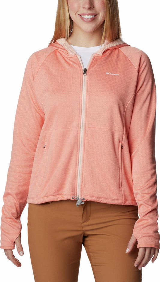 Boundless Trek Grid Fleece - Womens - Summer Peach Heather / Peach Blossom 1