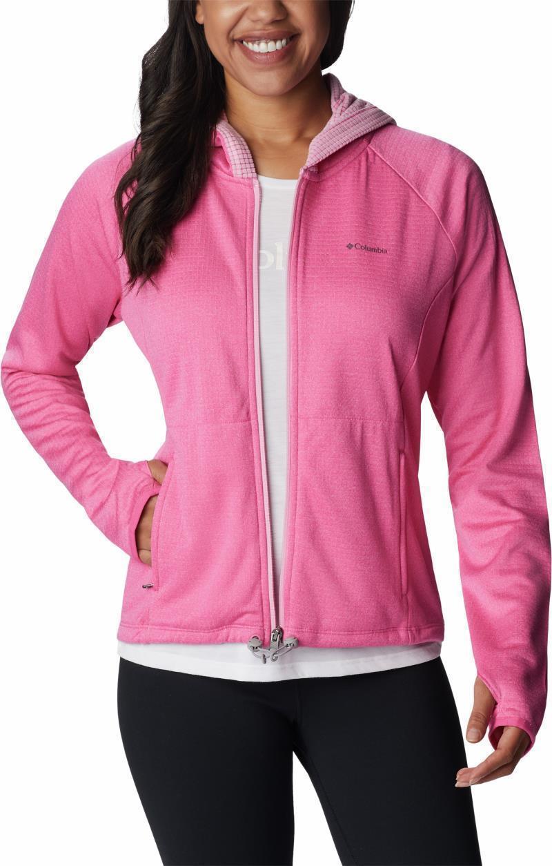 Boundless Trek Grid Fleece - Womens - Wild Geranium Heather / Wild Rose 3