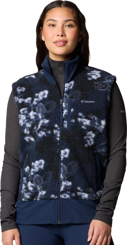 Boundless Trek Print Vest - Womens - collegiate navy / collegiate navy shadowvines 1