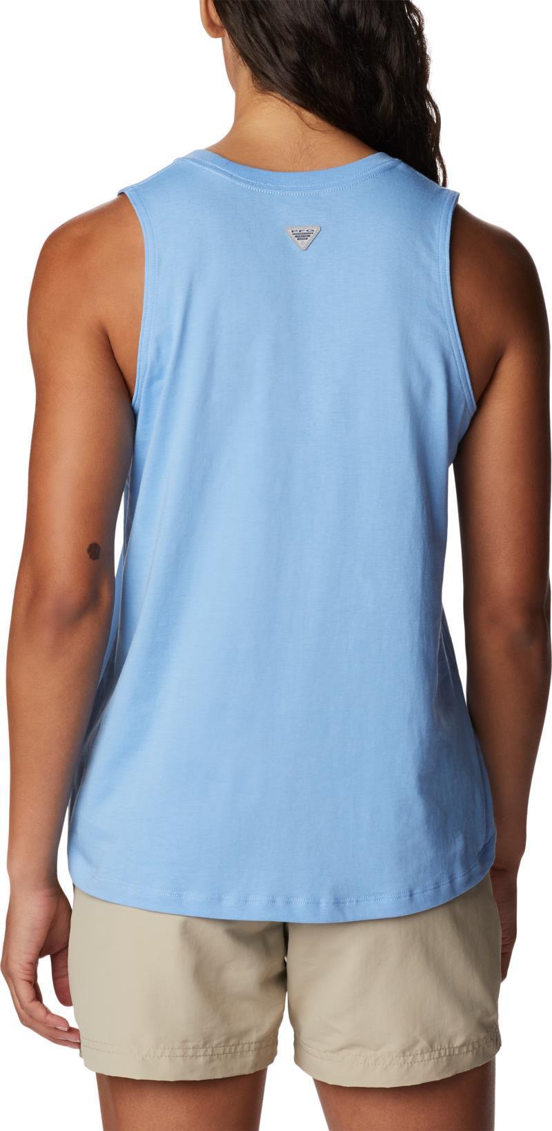 Bramley Bay Tank - Womens - agate blue / palapa palms graphic 1