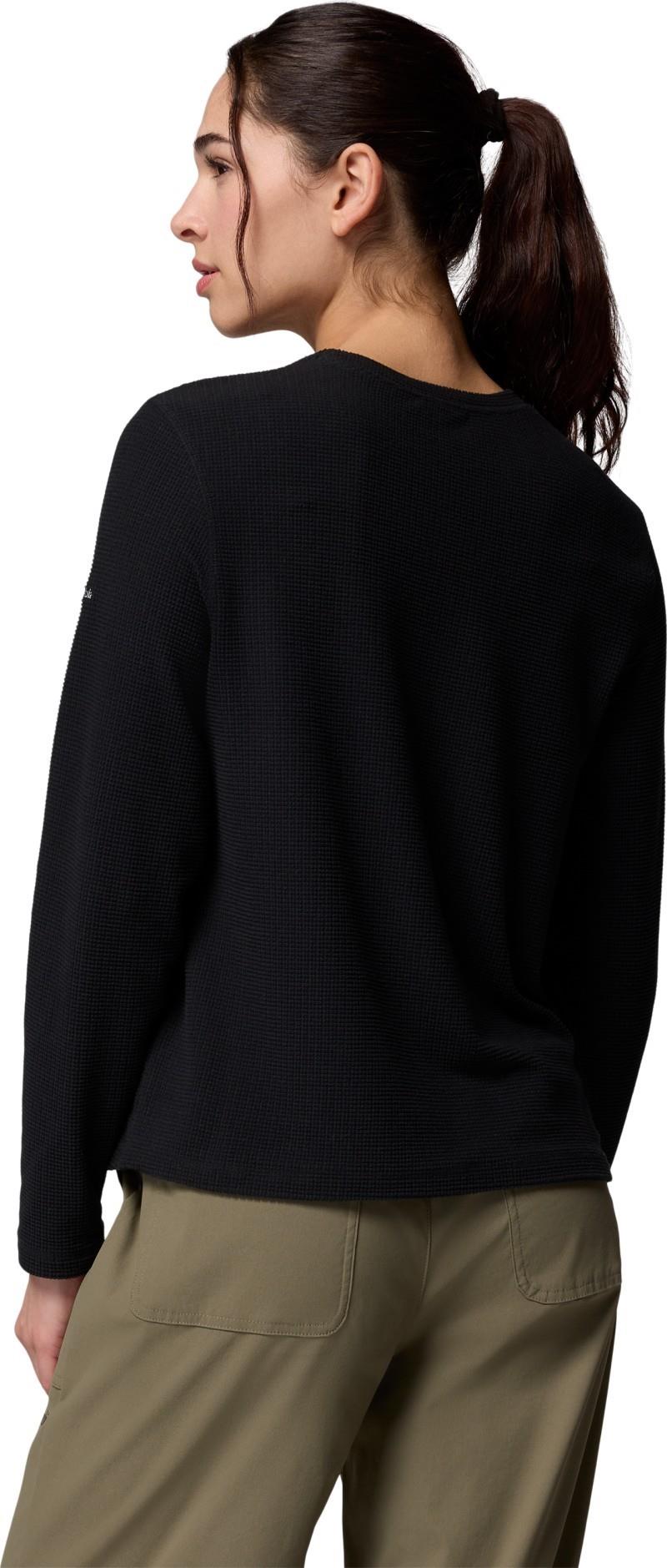 Brea Falls Grid Crew LS - Womens - black 1