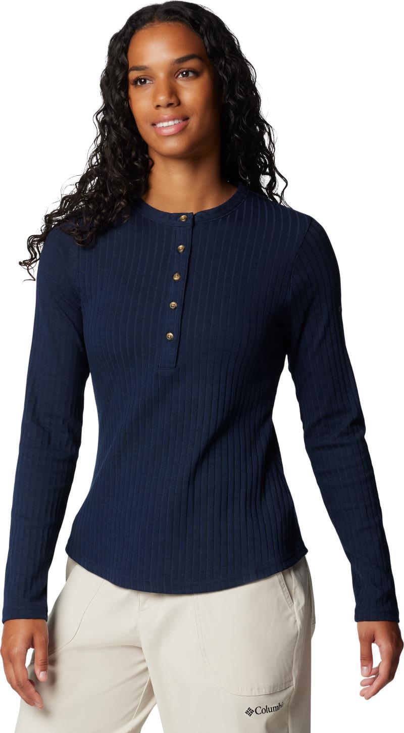 Brea Falls Henley LS - Womens - Collegiate Navy 1