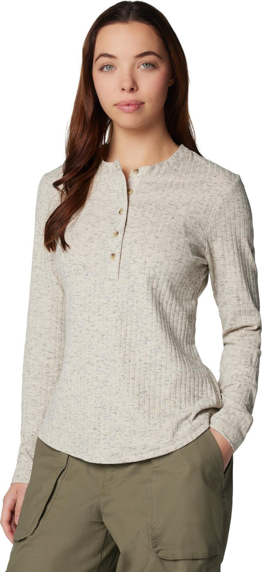 Brea Falls Henley LS - Womens - Dark Stone 1