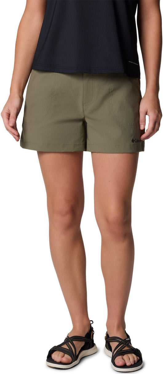 Brea Falls Nylon Shorts, 4" Inseam - Womens - stone green 1