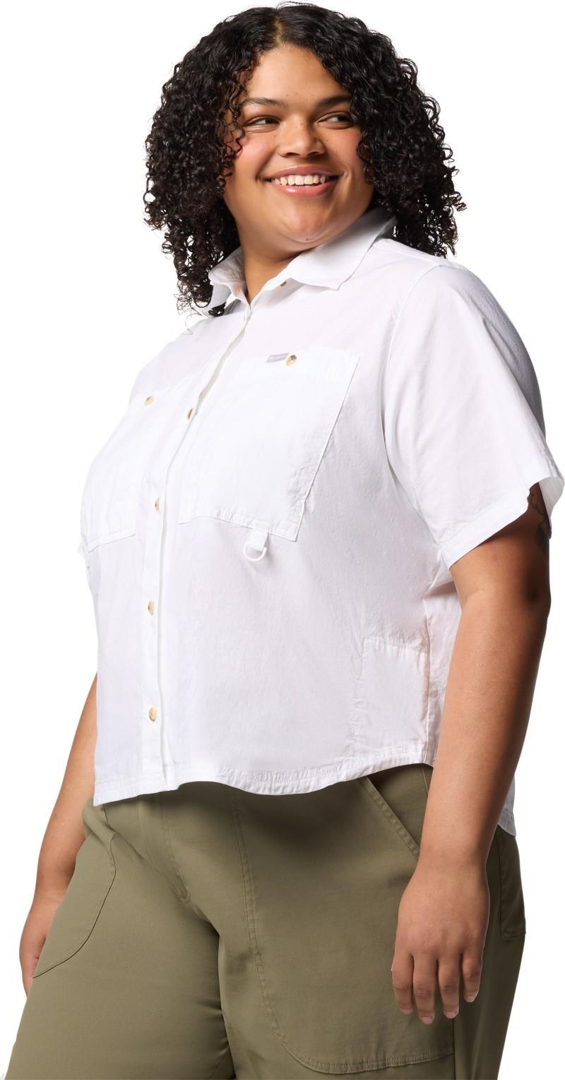 Brea Falls Woven SS, Extended - Womens - white 1