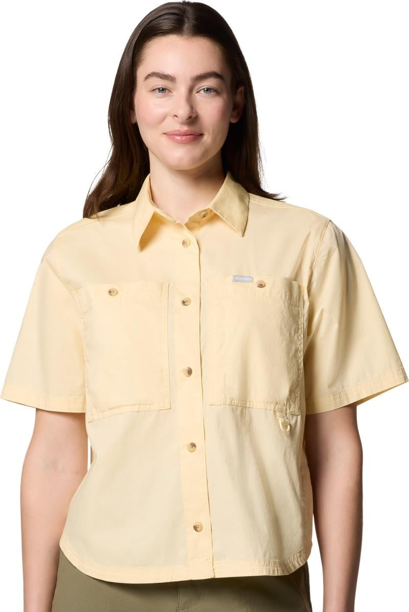 Brea Falls Woven SS - Womens - lemon wash 1